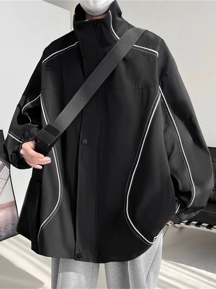 

Мужская демисезонная куртка для активного отдыха: ветрозащитная, водонепроницаемая, премиум-класса, повседневная, на молнии, с длинными рукавами, свободного кроя