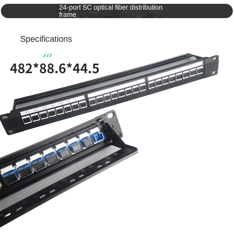 Fibre Optique RJ45 24 Ports SC, LC avec Bride Directe 600 à 600, Adaptateur Internet Réseau, Cadre de Distribution