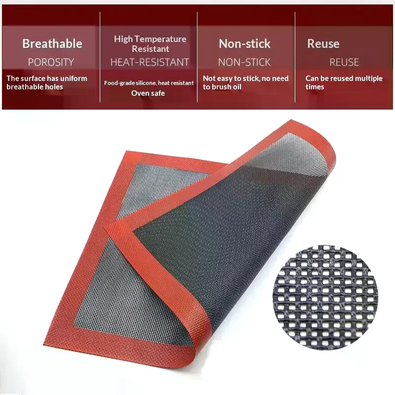 

Pack of 1/3, 30x40cm Silicone Baking Mat for Microwave, Oven and Grill - Non Sticky, Heat Resistant