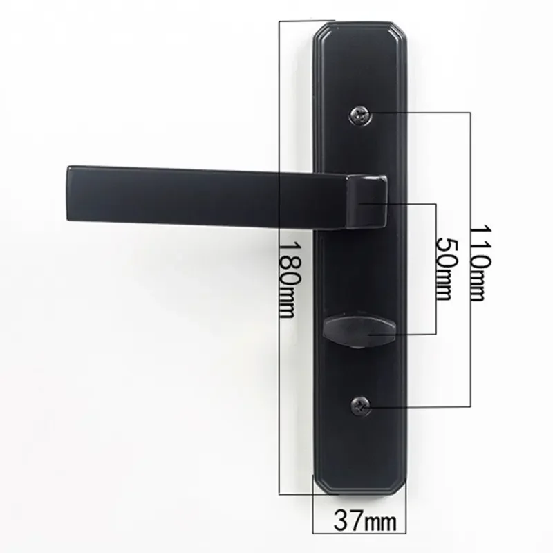 Modern Zinc Alloy Bathroom Door Lock Keyless Kitchen Door Handle Lock Indoor Single Tongue Locks Furniture Hardware Fittings - Image 5