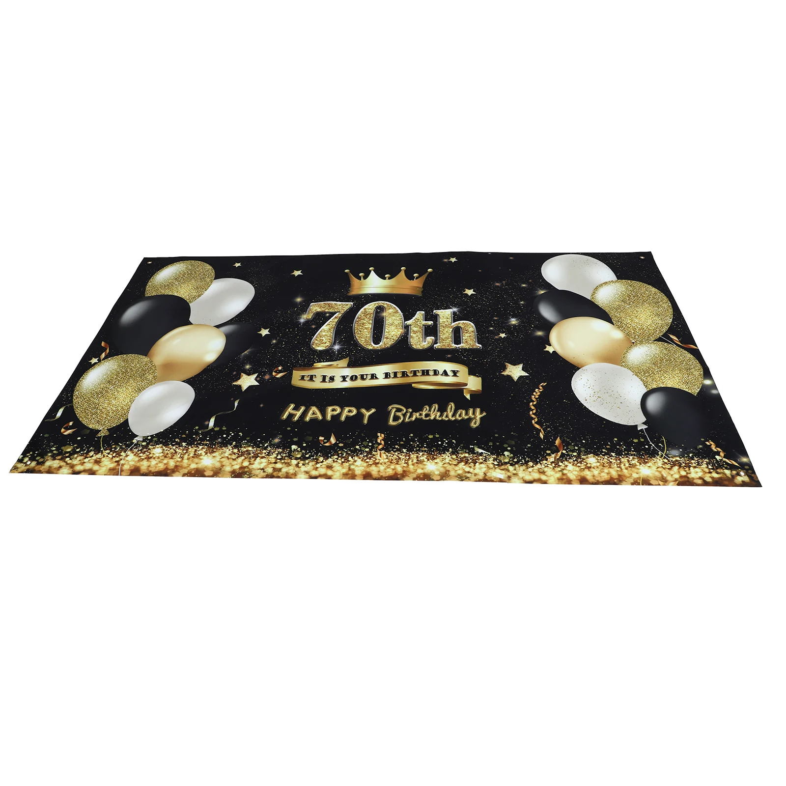

1pc 70Th Birthday Backdrop Wall Hanging Banner For Party Photography Background Cloth Decorations Balloon Table Banner Home Wall