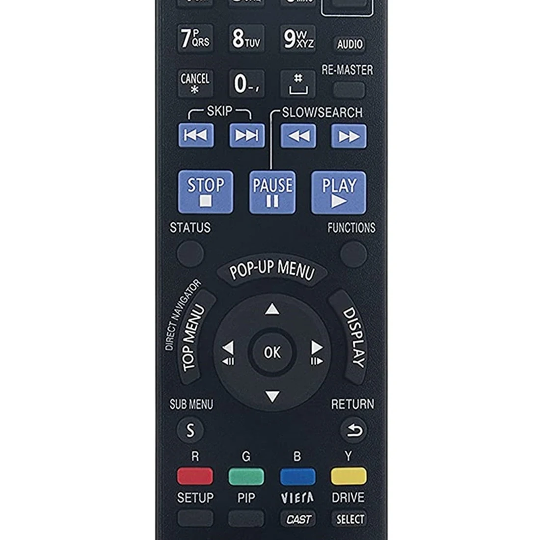 Remote Control N2QAYB000378 for Panasonic Blu-Ray Disc Player DMP-BD60 DMP-BD80 DMP-BD35 DMP-BD605 DMP-BD601 DMP-BD80K