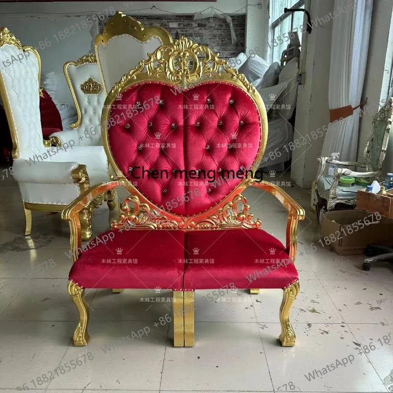 

Neoclassical luxury sofa chair European solid wood leisure tiger chair French single fabric sofa chair