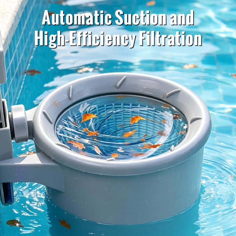 Above Ground Pool Surface Skimmer Wall Mount Pool Surface Automatic Skimmer Automatic Debris Collector for Pool Cleaning