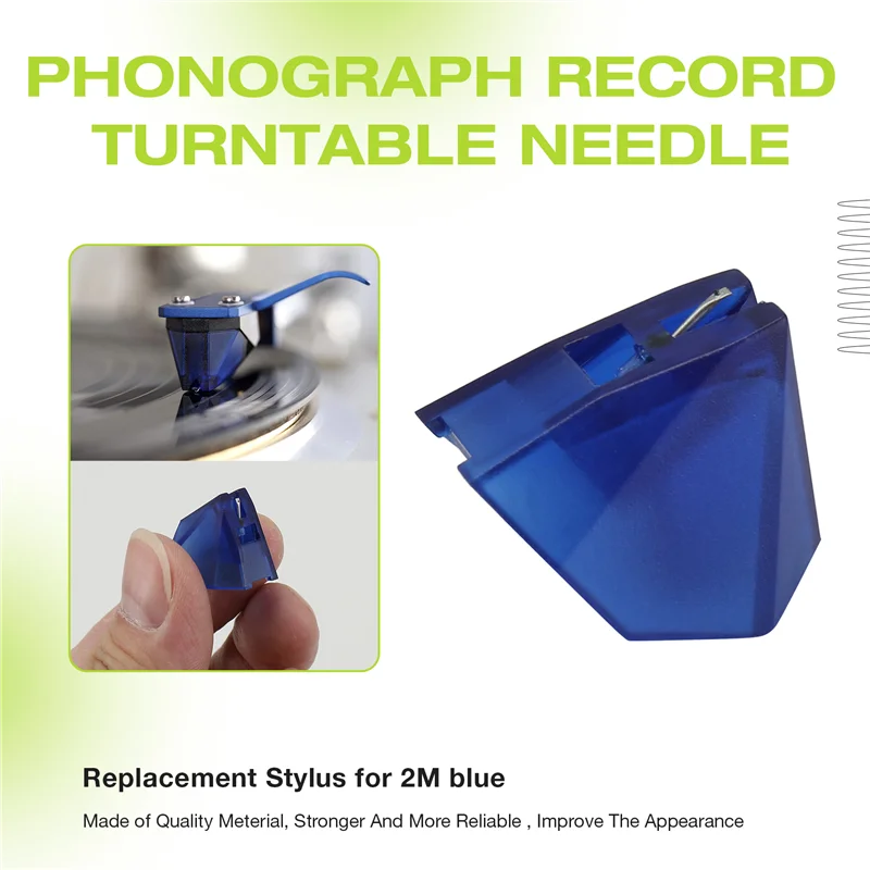 Igła wymienna BTLIFE-LP do płyt winylowych, magnetyczna, do gramofonów Ortofon 2M Blue. — zdjęcie produktu 4