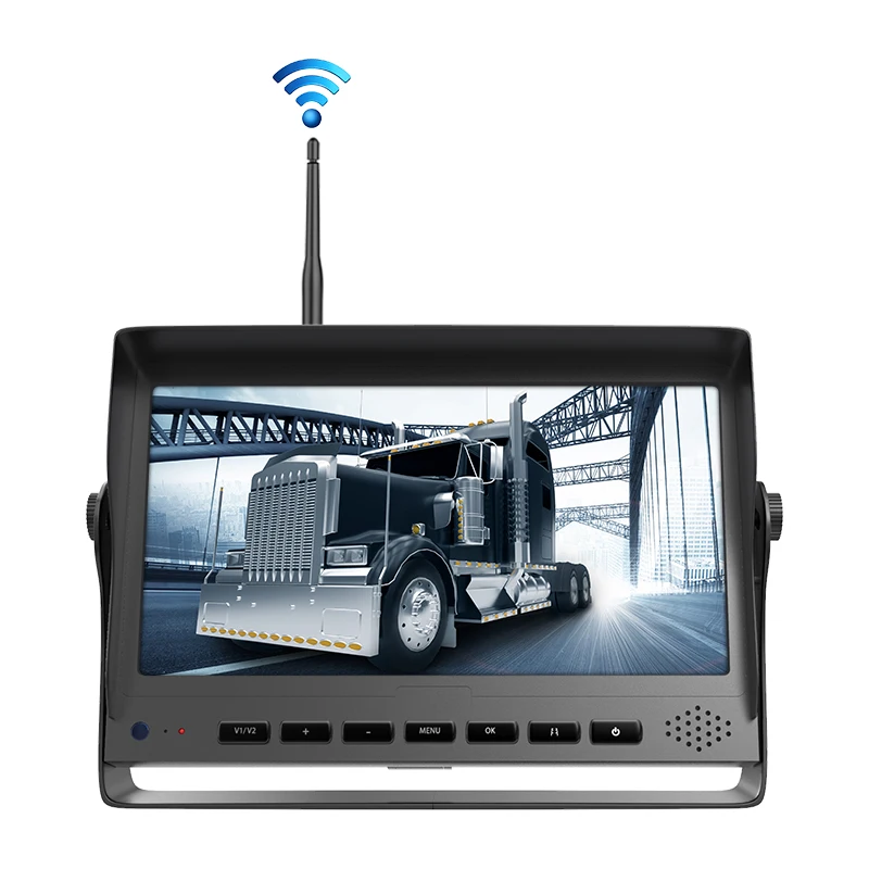 Car Cameras with Night Vision Front and Rear and Motion Detection Reverse Backup Camera Kit for Bus Truck VR Van