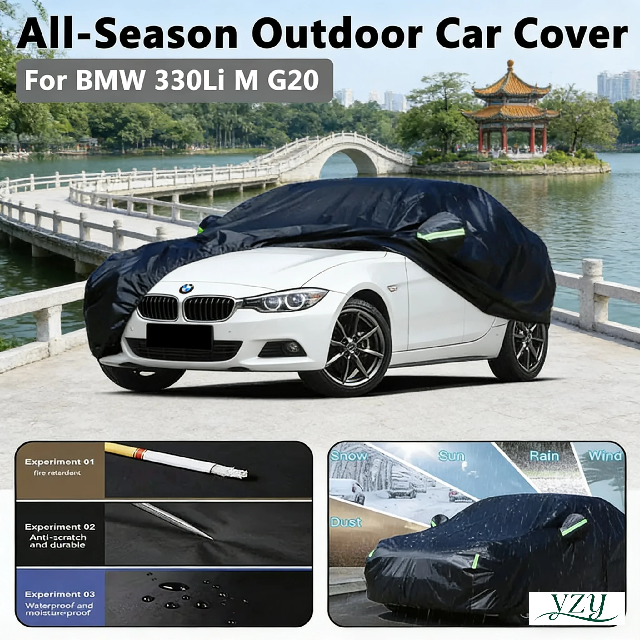 

For BMW 330Li M G20 Outdoor Protection Full Car Covers Snow Cover Sunshade Waterproof Dustproof Exterior Car Accessories