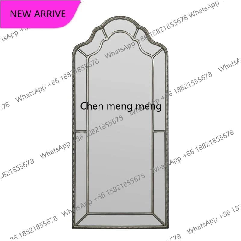 European retro full-length mirror wall-mounted dressing, wall-mounted bedroom floor-to-ceiling, vaulted porch full-length mirror