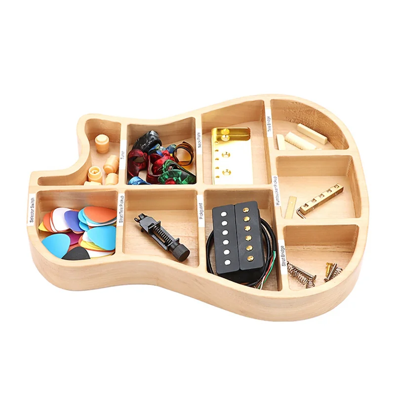 

Wooden Guitar Parts Plectrum Storage Box Personalized For Guitar Parts Accessories