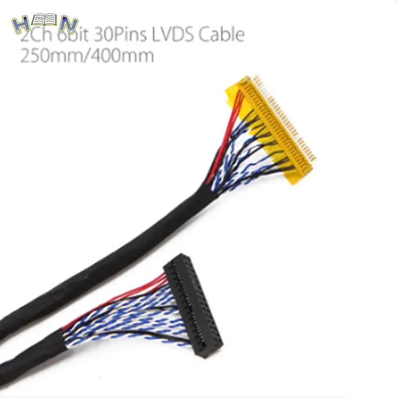 LVDS Cable FIX-30P-S6 30pin Double 2 Ch 6-bit Dual 6bit LCD Panel Screen Cable Line