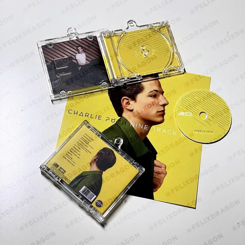 Pop MINI Music CD NFC Keychain Play Song Midnights Keyring CHARLIE PUTH NINE TRACK MIND Cosplay Necklace DIY Lover Pendant Gift