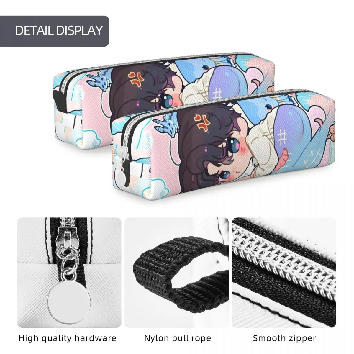 Love And Deepspace Rafayel Pencil Cases Creative Pen Holder Bag Student Large Storage Students School Zipper Pencil Pouch