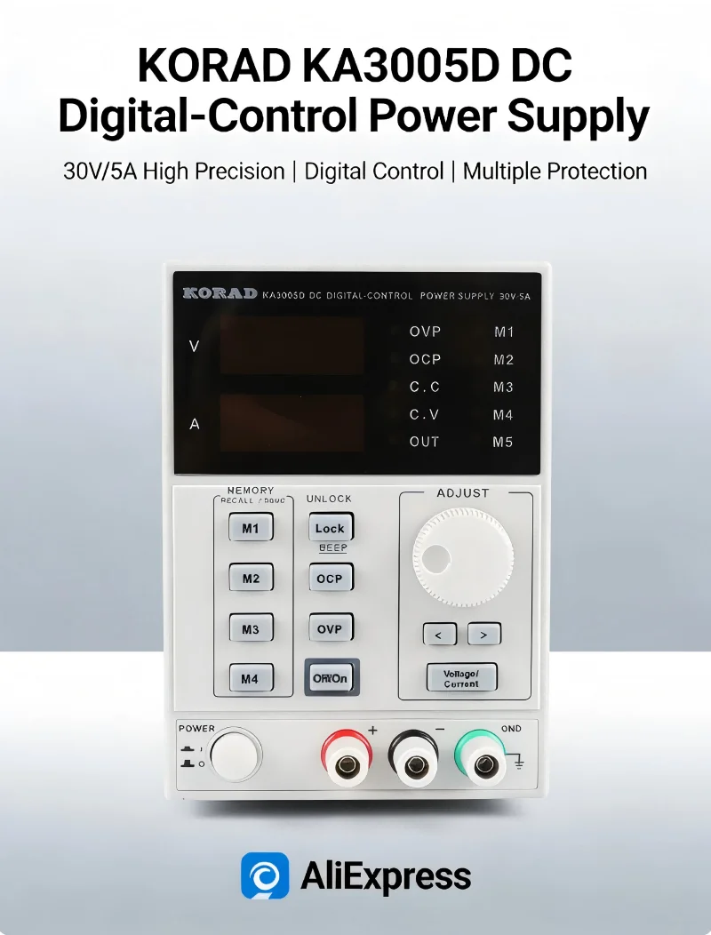 KA3005D KA3005DS 30V 5A DC Stabilized Power Supply Industrial Electronic/phone Repair Lab Detected Switching Power Supply