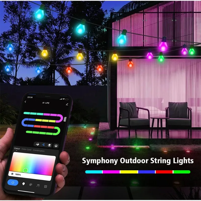

Tuya Smart WIFI G40 LED Bulb String Light USB 15M 25 Blubs Fairy Lights Christmas Bedroom Outdoor Garden Decor Festoon Garland