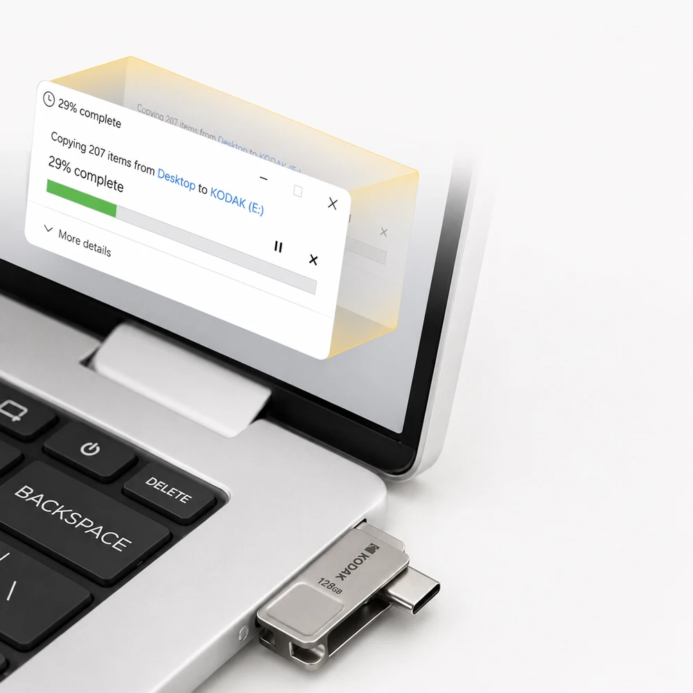 Immagine 5: KODAK Mini Chiavetta USB Type-C e USB 3.1, Pen Drive 32GB 64GB 128GB, Memoria Portatile USB 3.0 per Auto, Telefono, PC, Laptop
