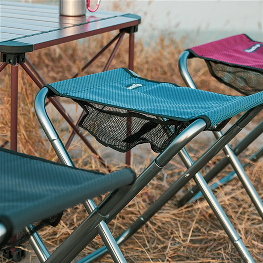 Outdoor Camping Folding Stool, forte capacidade de rolamento, cadeira grande portátil, viagens, peso leve, pesca, piquenique, churrasco, fezes de