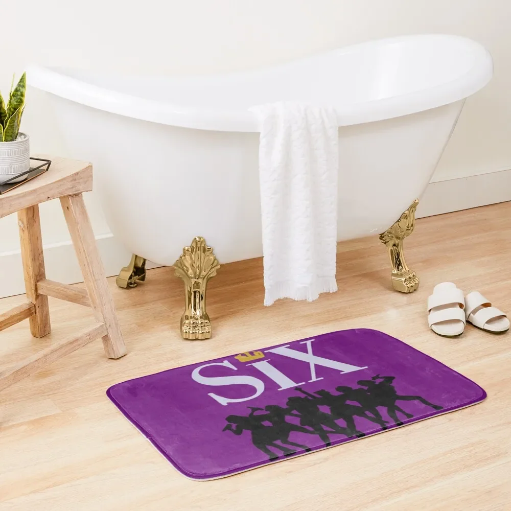 

six the musical playbill Bath Mat Household Items Anti-Slip Shower Carpets For Bathrooms Mat