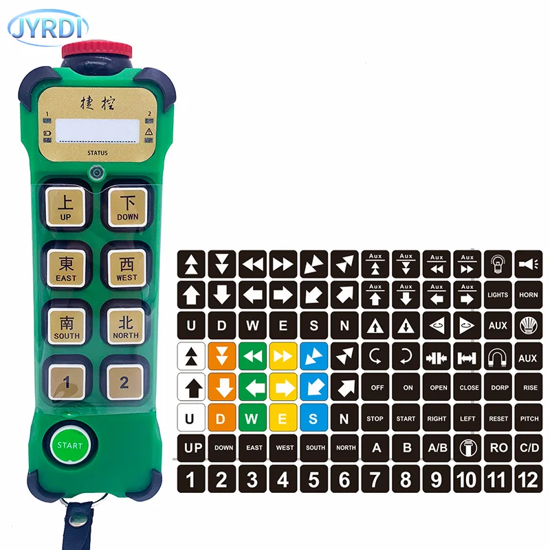 K800 8 buttons single speed Industrial Wireless Radio Crane Remote Control switches Hoist track Crane lift Controller