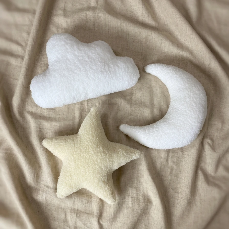 Newborn Photography Props: Poser Mats, Soft Plush Pillows (Moon, Star, Cloud) Backdrops & Studio Accessories for Baby Boys&Girls