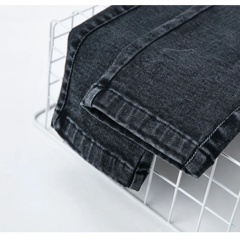 Women High Waist Stretch Leggings Office Lady Skinny Denim Pants Winter Vintage Pencil Trousers Mom Plus Velvet Warm Slim Jeans