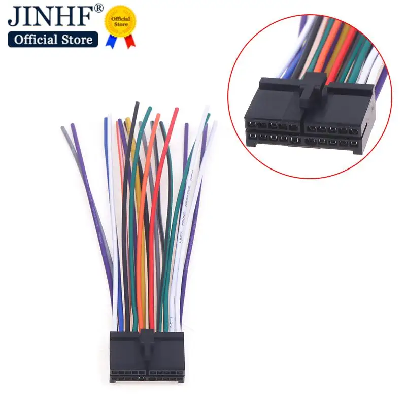 

1PC Car Radio Wire Harness 20pin Audio Wiring Adapter Cd Dvd Connector Cable T-plug Power Cord Modified Parts