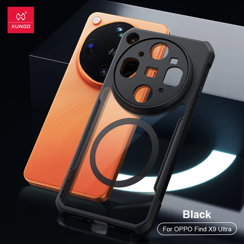 For OPPO Find X9 Ultra Case Xundd Magnetic Ring Stand Matte Hard PC Back+TPU Translucent Cover for Find X 9 Ultra чехол