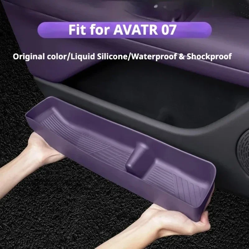For AVATR 07 2024-2026 Car Door Storage Box Door Slot Storage Box Car Supplies Interior Modification Car Silicone Upgrade Parts