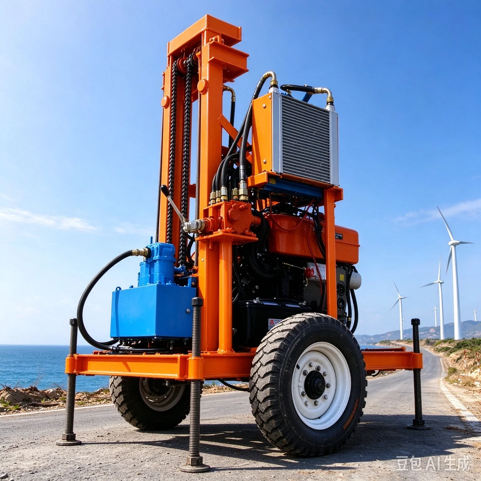 Small Water Well Drilling Rig Compact Diesel Hydraulic Multi-functional 120m Depth Borehole Artesian Water Core Powered System