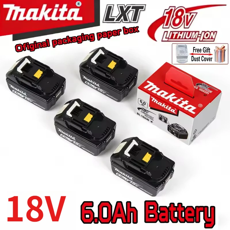 

18V 6.0Ah Makita Rechargeable Lithium-Ion Battery BL1860B BL1850B BL1840B High Capacity Long-Lasting Power Tool Compatible LXT