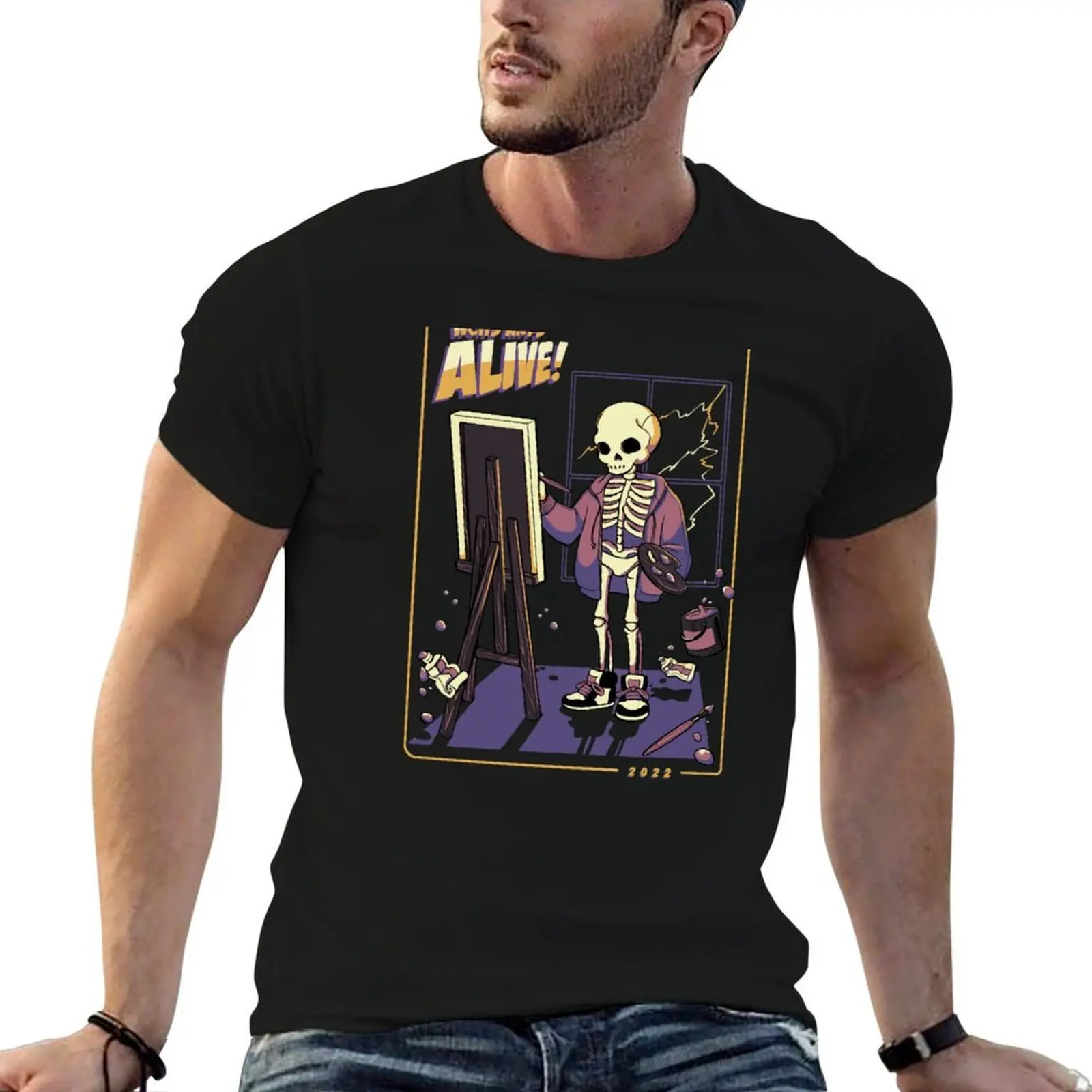 WCHS Arts Alive 2022 - T-shirt Brooke M Design à motif artistique imprimé, haut décontracté