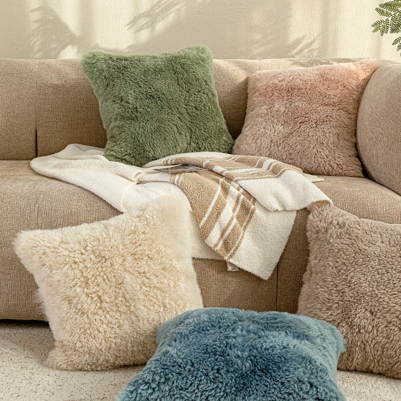 30X50/45X45CM plush Soft Throw Pillow Cover Modern Light Luxury Waist Cushion Cover Decor Home Decorative Pillowcase