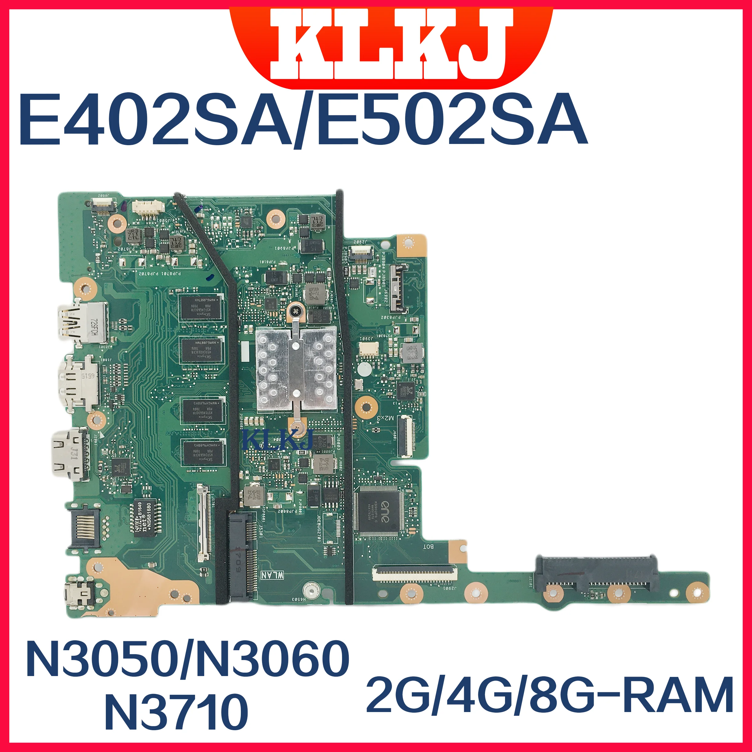 Placa base para ordenador portátil E402SA para ASUS E402S E402SA E502S E502SA placa base 4GB/8GB-RAM N3050 N3060 N3710 14 pulgadas/15 pulgadas prueba de 100% OK