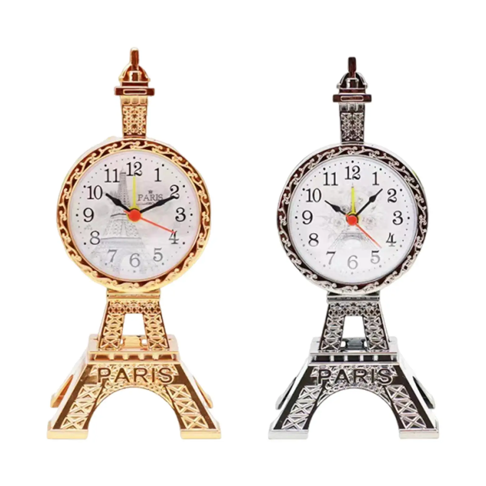 Unique Eiffel Tower Shape Desk Clock Decorative Home Accessory for Wall Clock Modern Design Bedroom Living Room