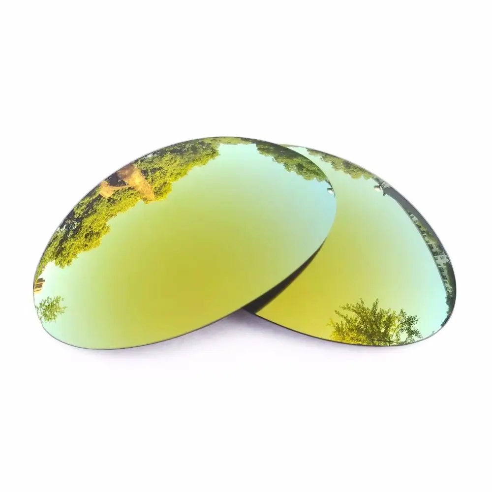 Lentes de reposição polarizadas espelhadas em ouro 24K para armação de óculos Oakley Romeo 1 100% UVA e UVB