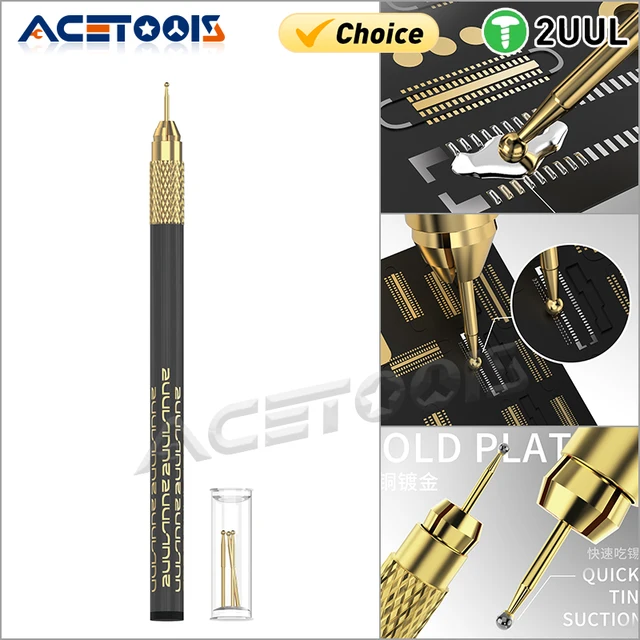 2UUL SC98 Pozłacany łącznik FPC Reballing Solder Bar do płyty głównej BGA Board CPU Chip Soldering Repair Suction Tin Tool