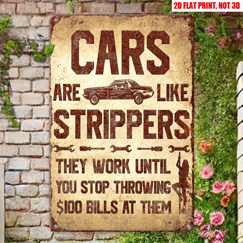 ديكور جراج السيارة المسطح ثنائي الأبعاد، شعار معدني قديم، 12 * 8 بوصة، شعار ولوحة تزيين السيارة لإصلاح السيارات،