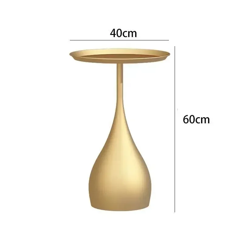 Basse-mesa auxiliar pequeña para sala de estar, mesa de centro redonda dorada, consola de Metal, mesita de noche, muebles de dormitorio