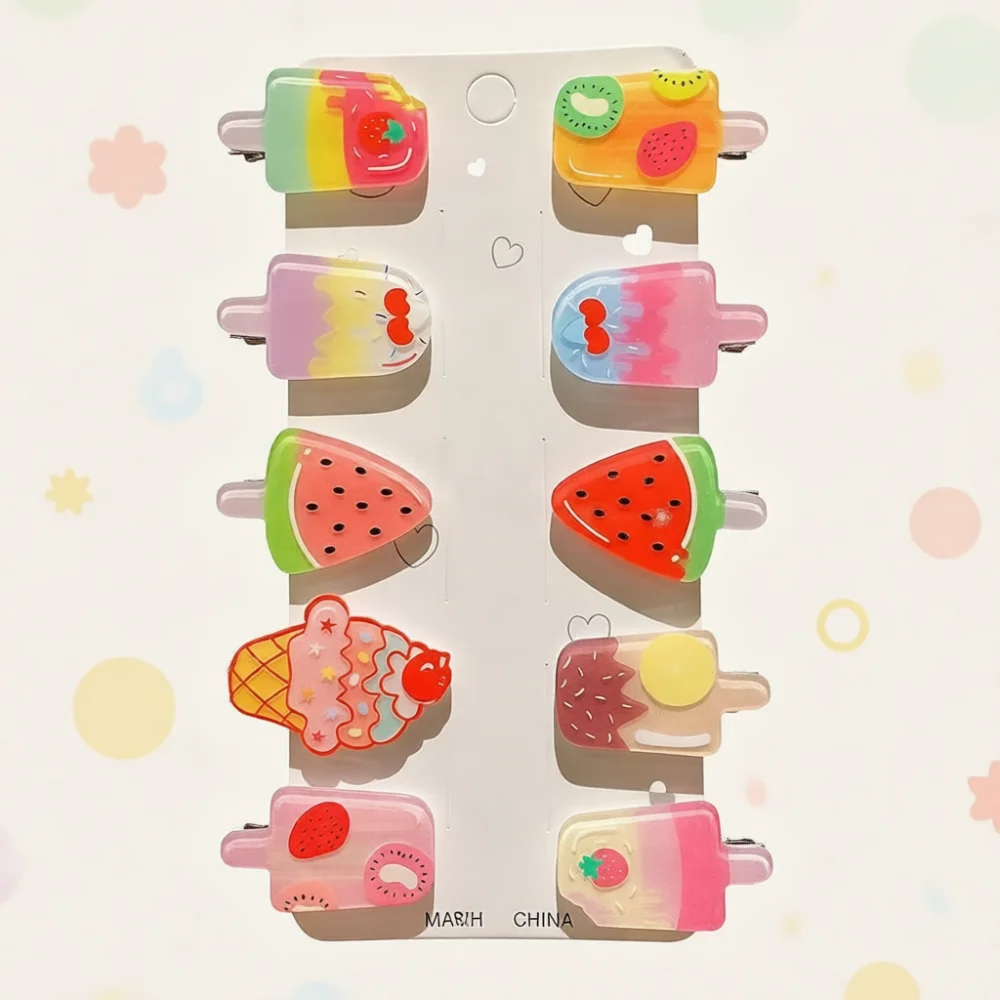 Fun Cartoon Style Hair Pins Simulation Fruit Vegetable Barrettes Quirky Hair Accessorie For Women Kids Fashion Styling