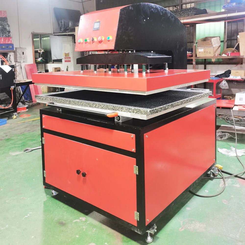 New Big Size Semi-Automatic Garment Flatbed Single Station Pneumatic Multicolor Heat Press 220/380V