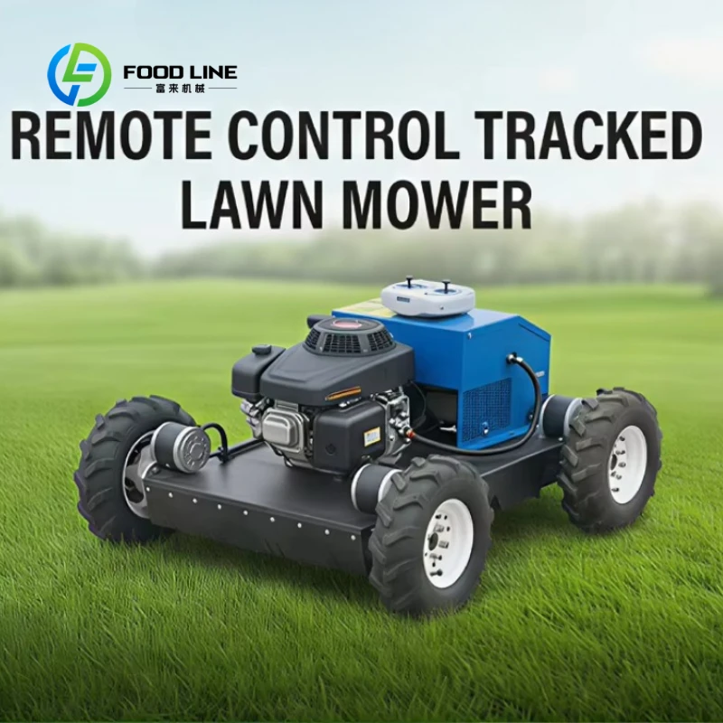 Customized Remote Control Lawn Mower for Lawn Care Service Crawler Grass Mower Wireless Remote Control Slope Mower