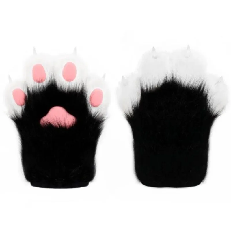 Halloween Beast Accessories Plush Meow Claw Fox  Gloves Cosplay Dropped Nails Manga Exhibition Program Performance Decoration