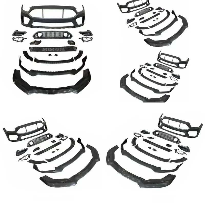 Factory Car Front Bumper Kit Mach1 Style Body Kit with Black Grille for Ford Mustang 2015 2016 2017