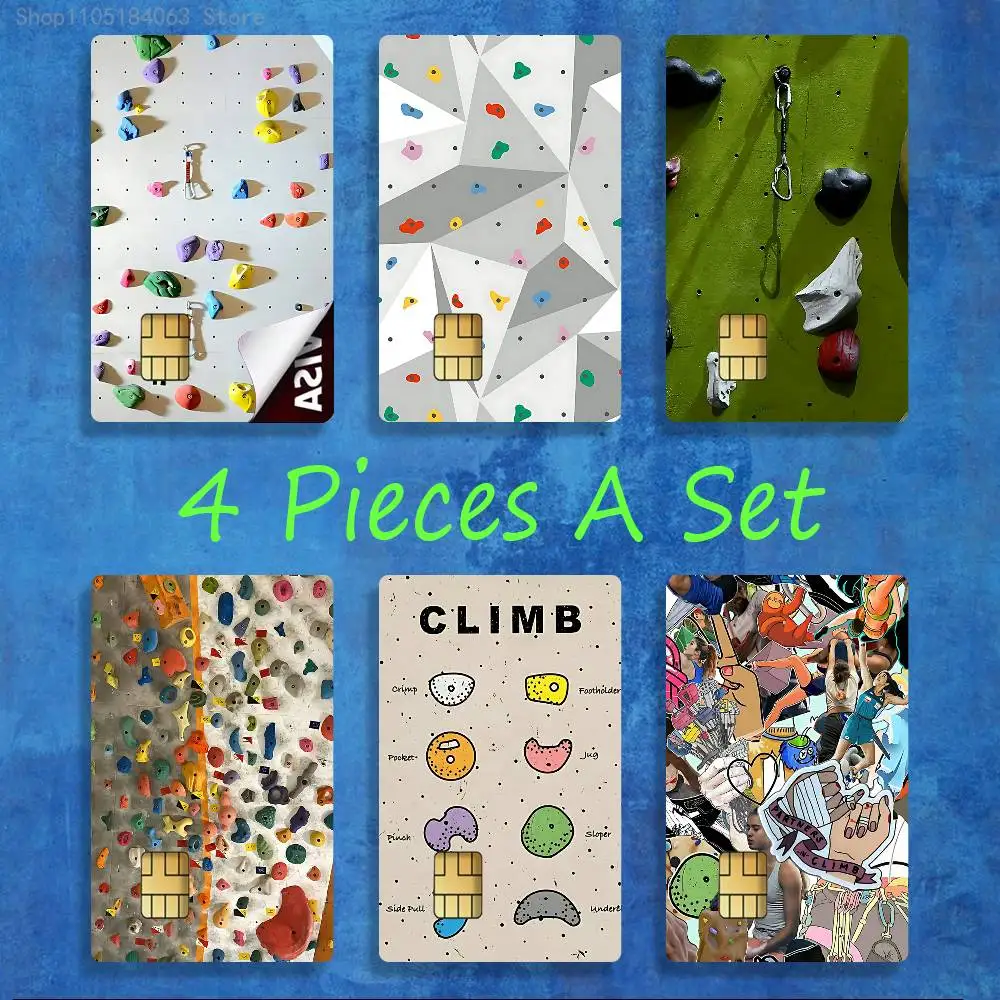 

Rock Climbing Wall Stickers Credit Visa Debit Bank Charge Card Bus Metro Waterproof Sticker Decal Decoration