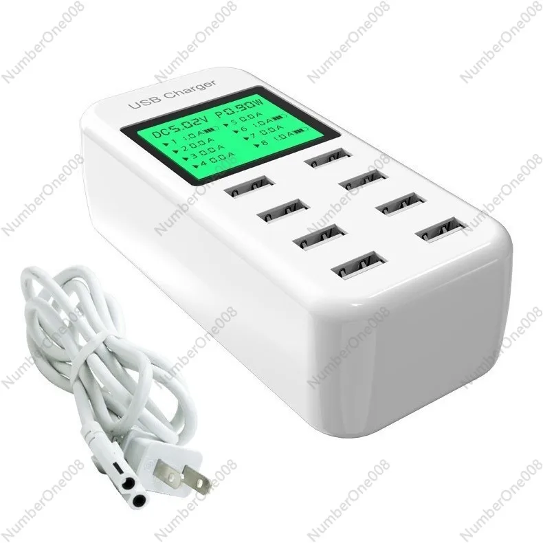

Многопортовое USB-зарядное устройство, 8-портовое универсальное настольное розетка для быстрой зарядки мобильного телефона, 8 А