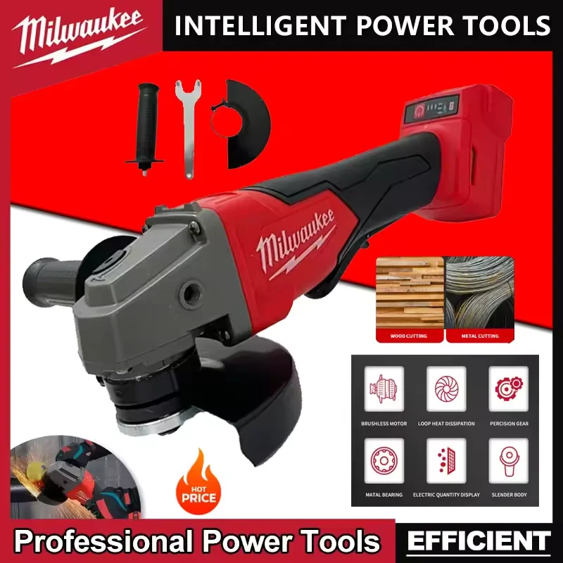 

original Milwaukee M18-M14 125mm brushless angle grinder industrial high-power cutting machine grinder