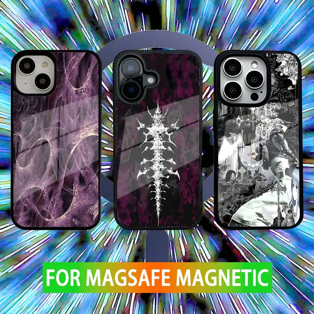 

Gothic Coquette Cyber Sigilism Cross Case For iPhone 16,15,14,13,12,11,Pro,Max,Plus,Mini,SE Magsafe Magnetic Wireless Charging