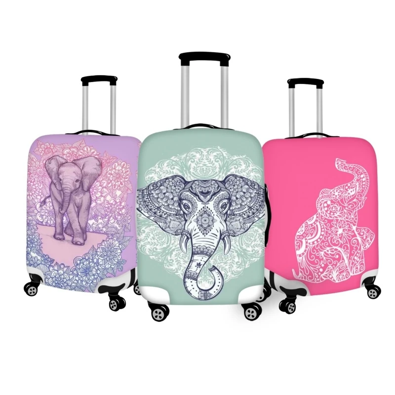 

Mandala Elephant Print Luggage Cover Elastic Trolley Case Protective Covers for Travel Anti-dust Suitcase Covers for 18-32 Inch