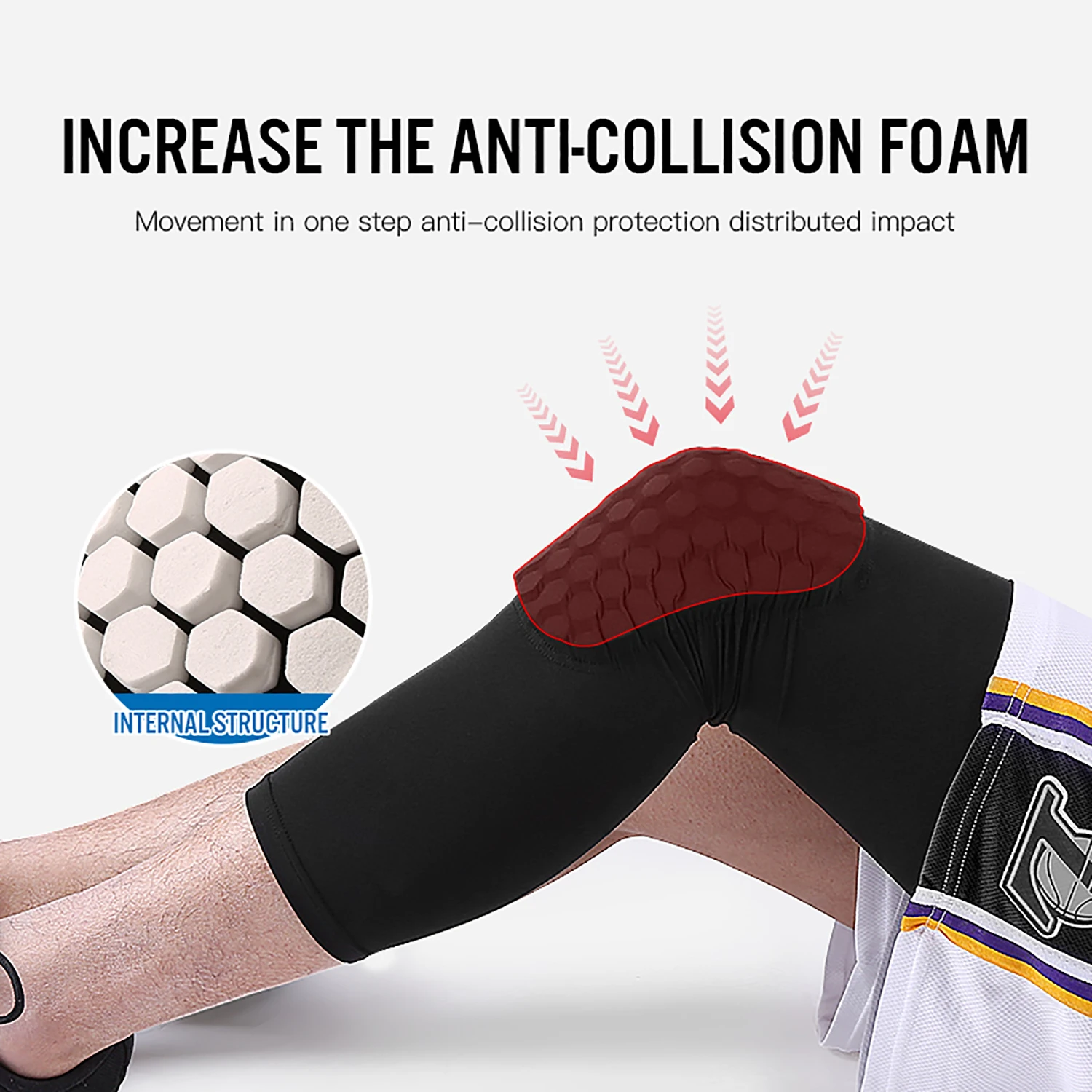 Support Knee Brace Honeycomb Foam Knee Pads Basketball Volleyball Support Compression Leg Sleeve Support Sport Kneepad Fitness