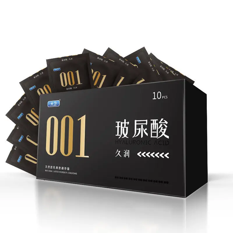 David Super Ultra Thin 001 Condom For Long Sex Hyaluronic Acid ICE Fire Delay Condoms Safe Penis Sleeve Adult Toys Contraceptio