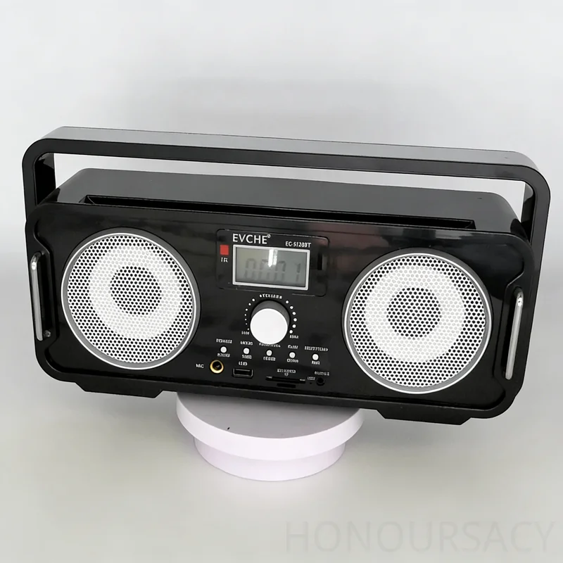 

HIFI-радиоприемник с цифровым дисплеем, ретро-колонка Bluetooth, домашний музыкальный плеер с пультом ДУ и часами, поддержка USB, AUX, TF-карт